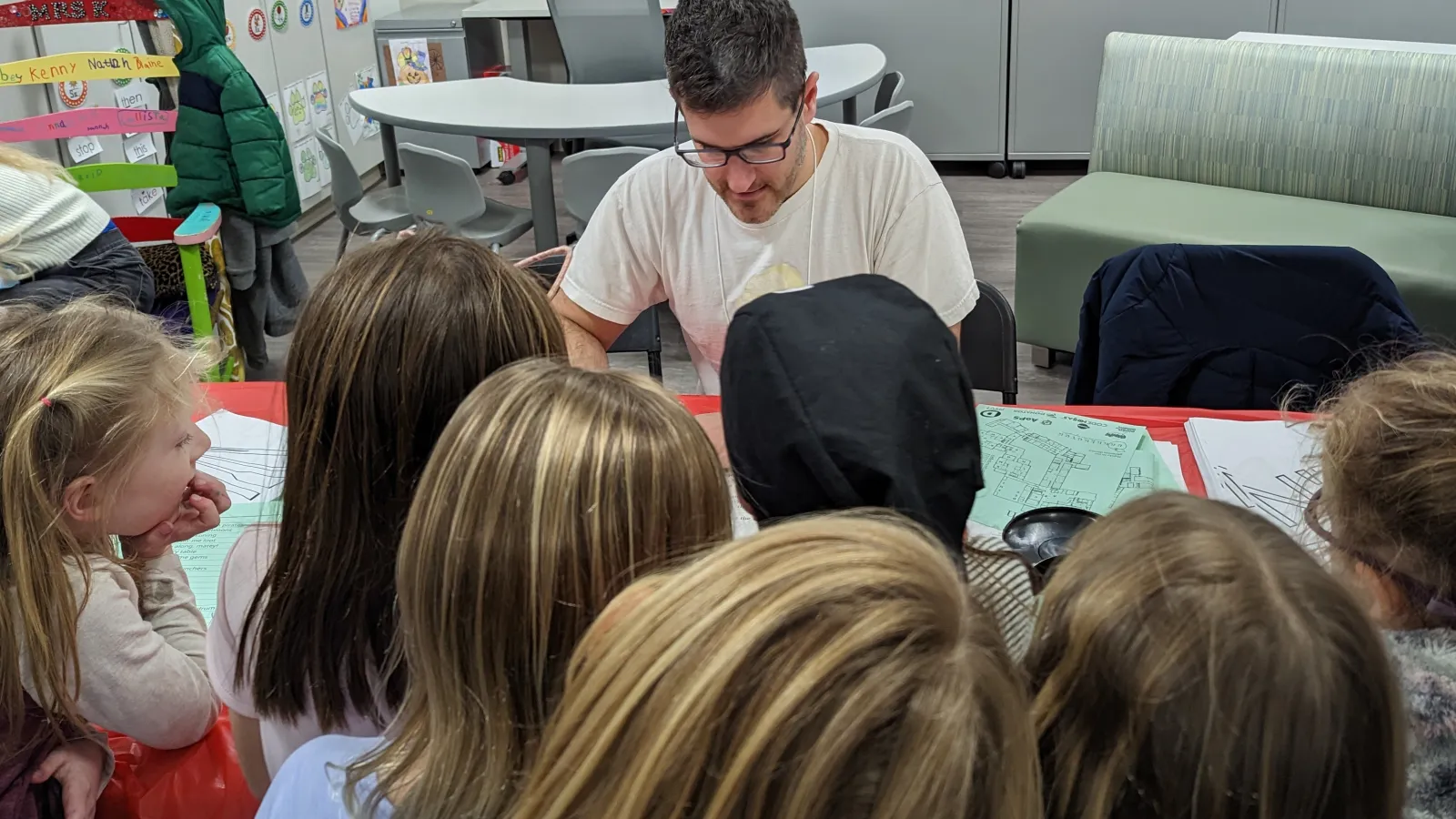 Jim Talamo with students at BAMM I❤️Math